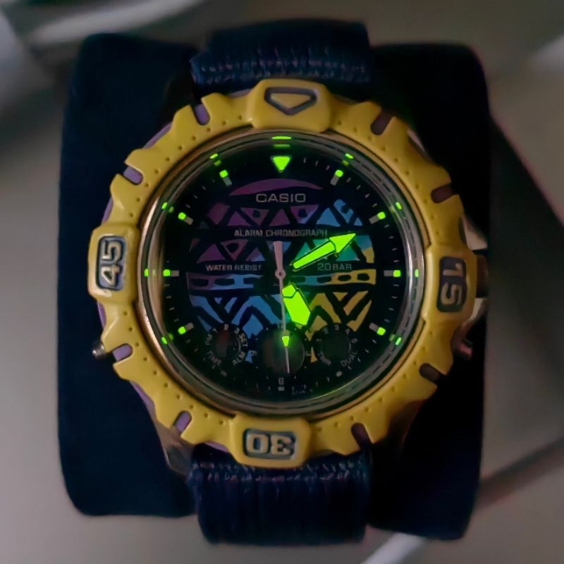 Jam Casio Marlin Diver AD 731 Analog Digital Rare