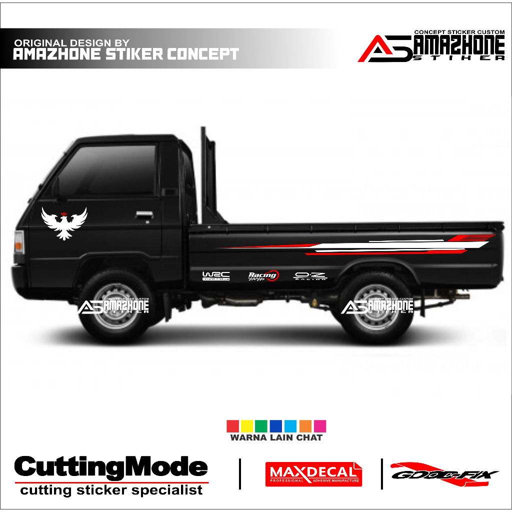 Stiker mobil pick up l300 pick up suzuki APV stiker cutting mobil pick up grandmax