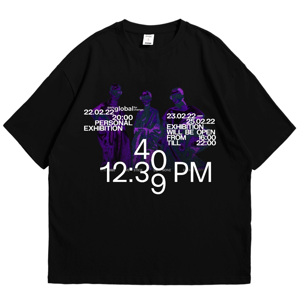 SWAVIEE Oversize Tshirt Moscato Black Baju Kaos