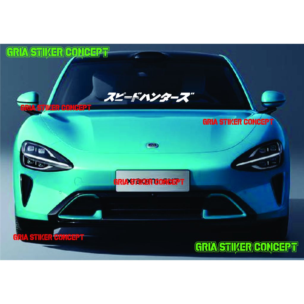 Stiker Kaca Depan Mobil Tulisan Speedhunter Jepang Cutting Sticker