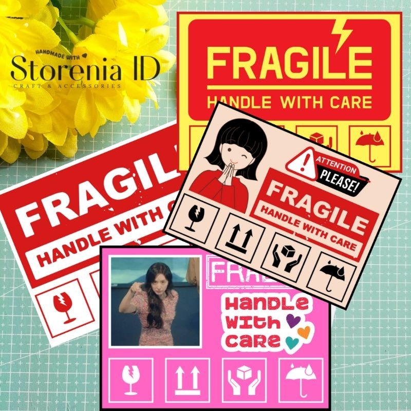 

STIKER FRAGILE LUCU ISI 25PC UK.9x6cm