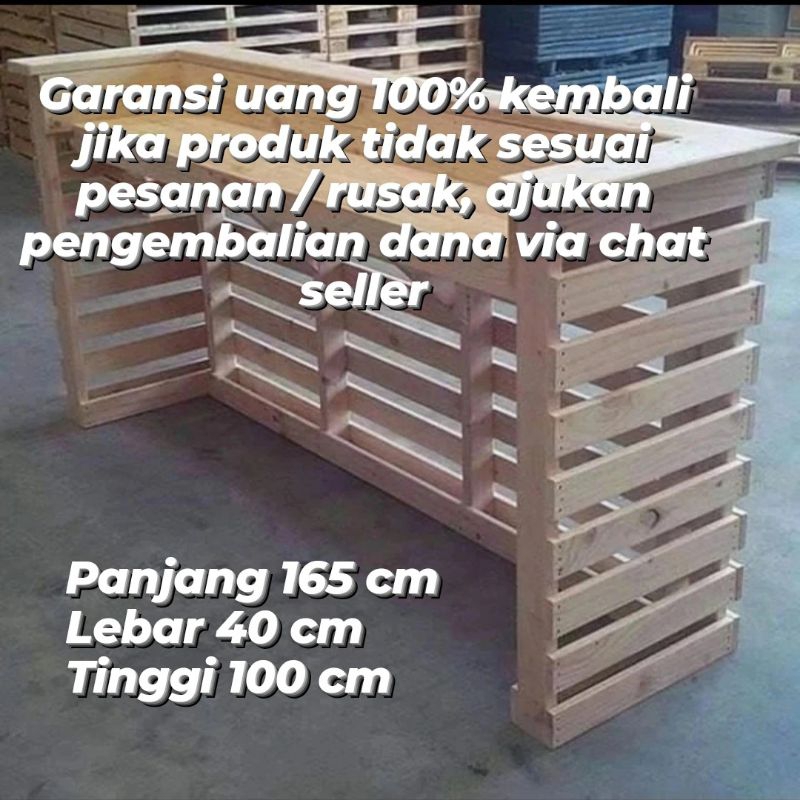 Meja kasir dari kayu / Meja bartender