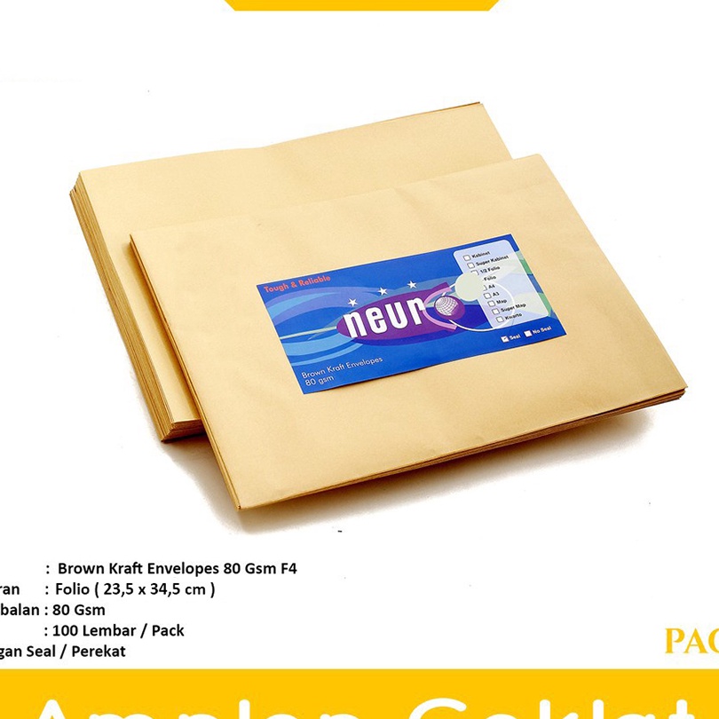 

KF7 NEURO Amplop Coklat Ukuran Folio Dengan Seal Pack