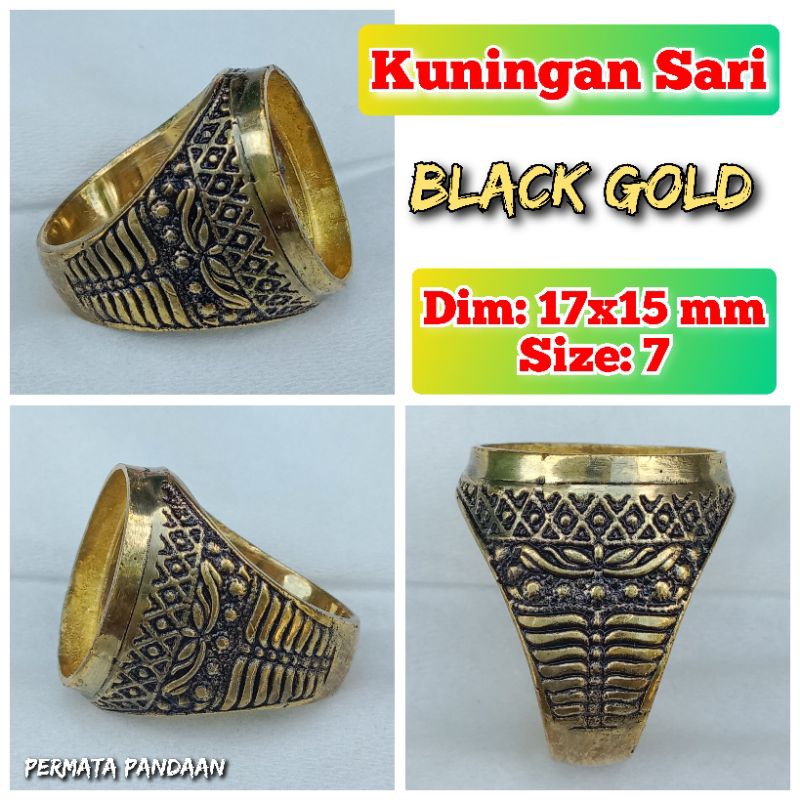 emban batu akik dan permata Kuningan perunggu.07