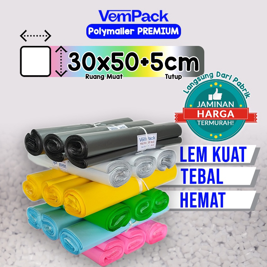 

Mega Polymailer PREMIUM 3x5 CM 6 Micron PE Glossy Plastik Packing Online Shop Tebal Anti Sobek Grosir Termurah