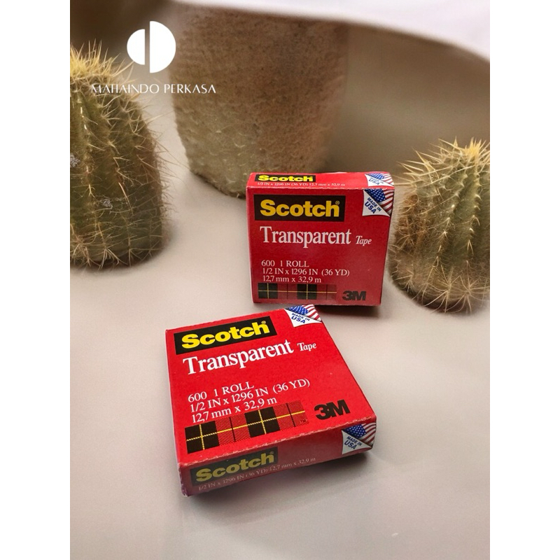 

3M Scotch 600 Transparent Tape Selotip Isolasi Bening