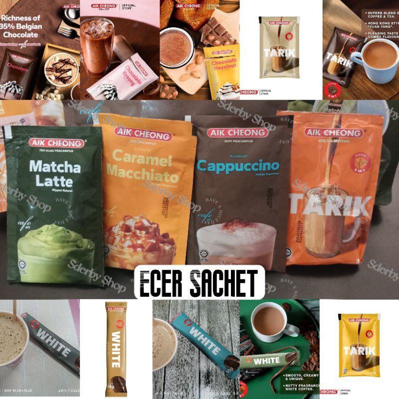 

Aik Cheong Teh Tarik Chocolate White Coffee Ecer Sachet Satuan