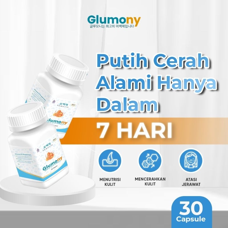 GLUMONY PEMUTIH BADAN/KULIT GLUMONY WHITENING GLUTATHIONE DIJAMIN AMPUH