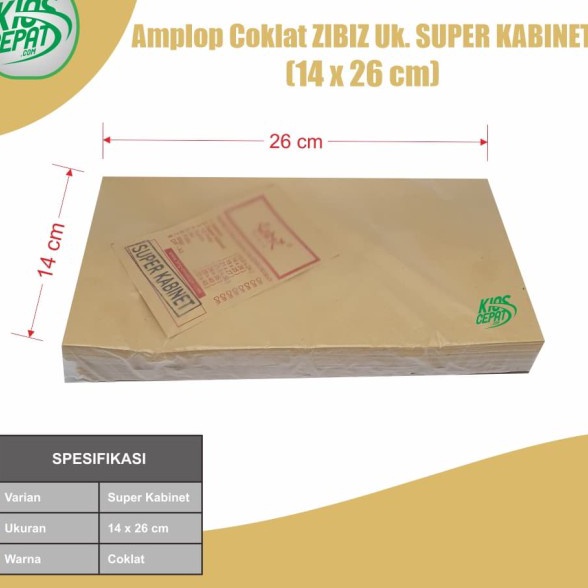 

KI3 Amplop Coklat Ukuran Super Kabinet 1Pack Isi 1pcs