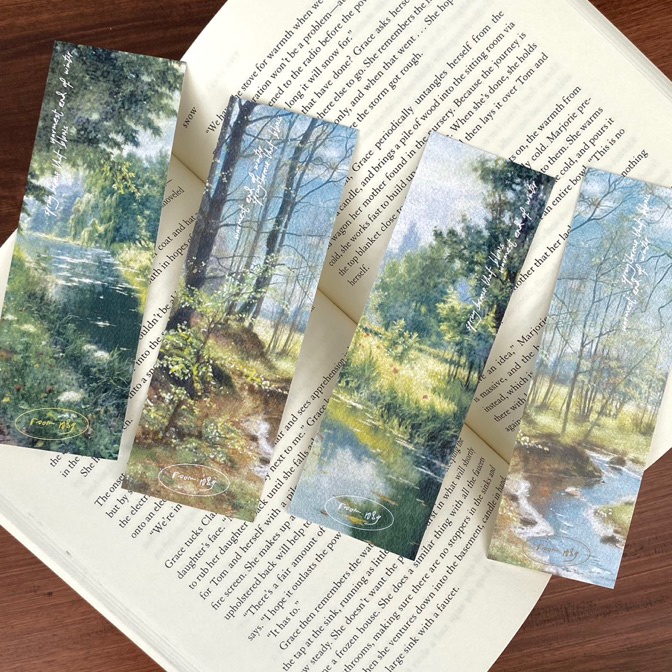 

Hematku bookmarks winterspring set of 4 pembatas buku by room189