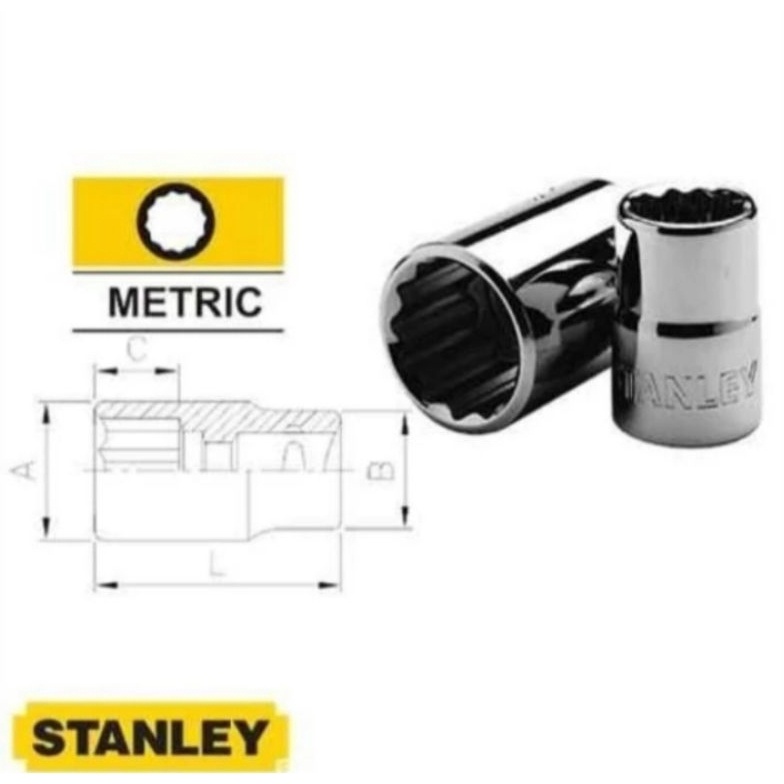 TERBARU Kunci Shock 34  25mm  12pt  STMT89625 Mata Socket Stanley