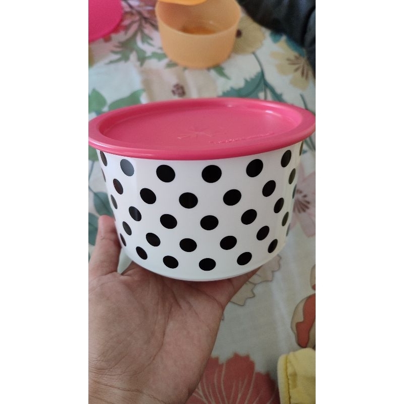 canister tupperware polkadot new