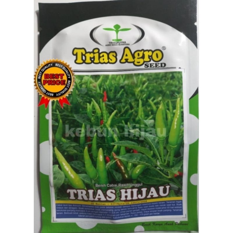 benih cabe rawit Trias Hijau tegak 10 gr