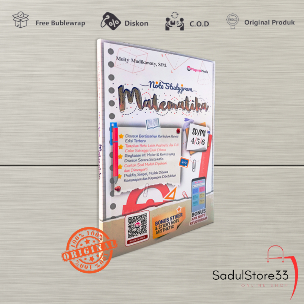 BUKU RUMUS SD : BUKU MATEMATIKA - NOTE STUDYGRAM MATEMATIKA SD-MI KELAS 4-5-6