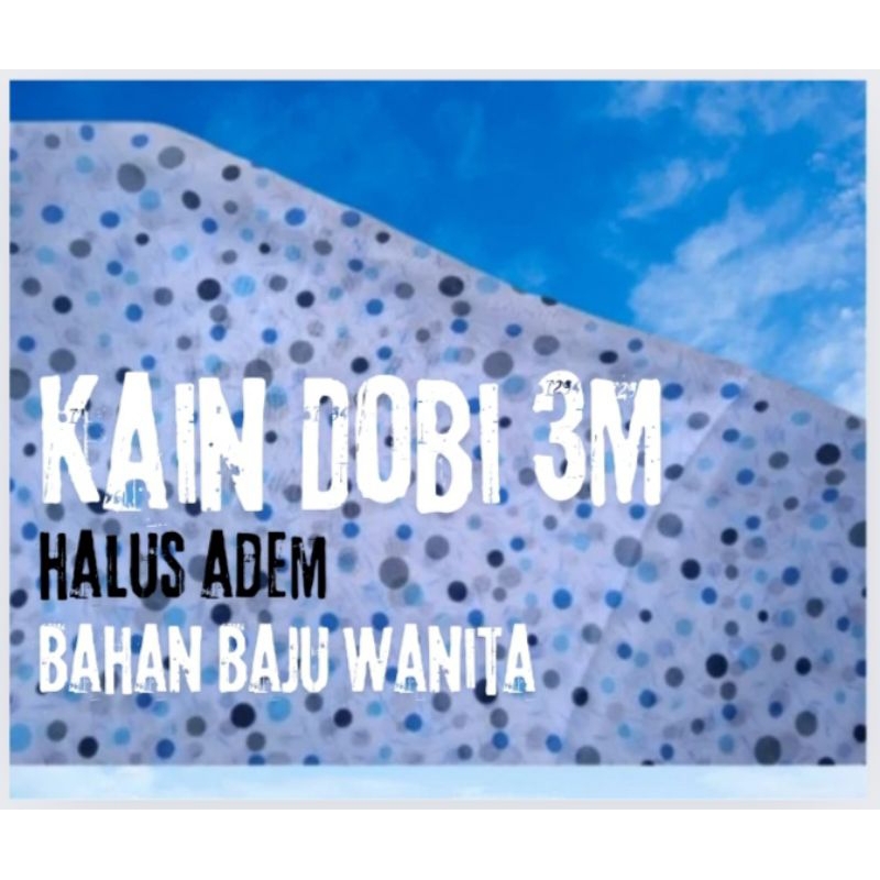 BAHAN BAJU WANITA  KAIN KATUN DOBBY MOTIF POLKADOT 3 METER