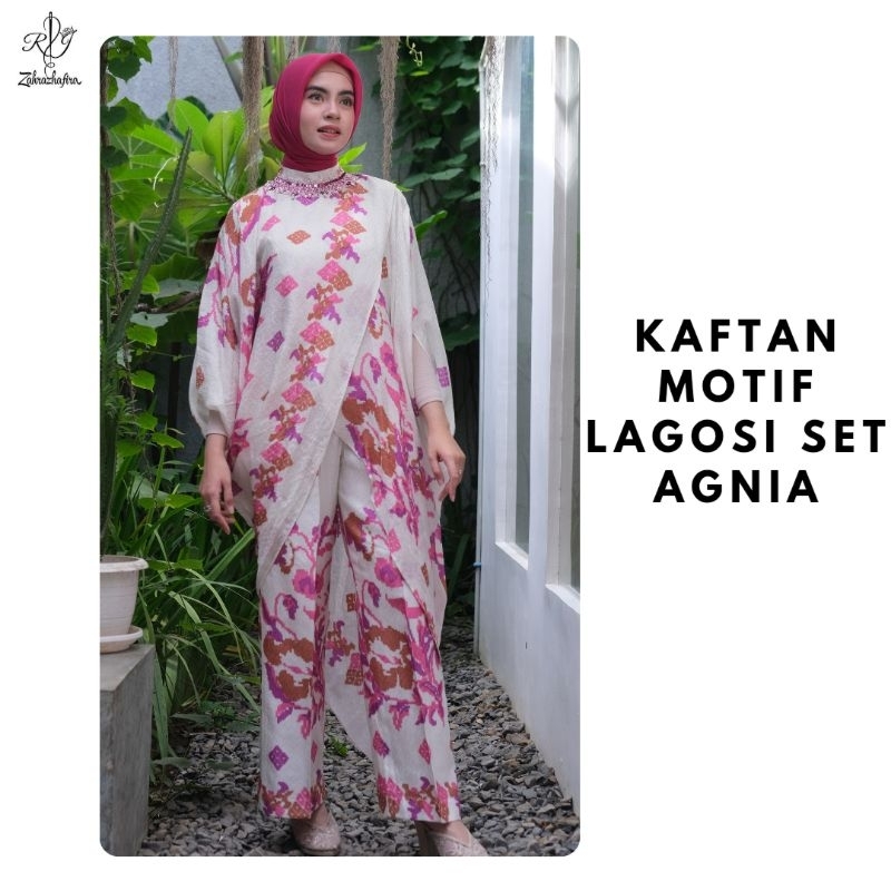 Kaftan Motif Lagosi Set Agnia
