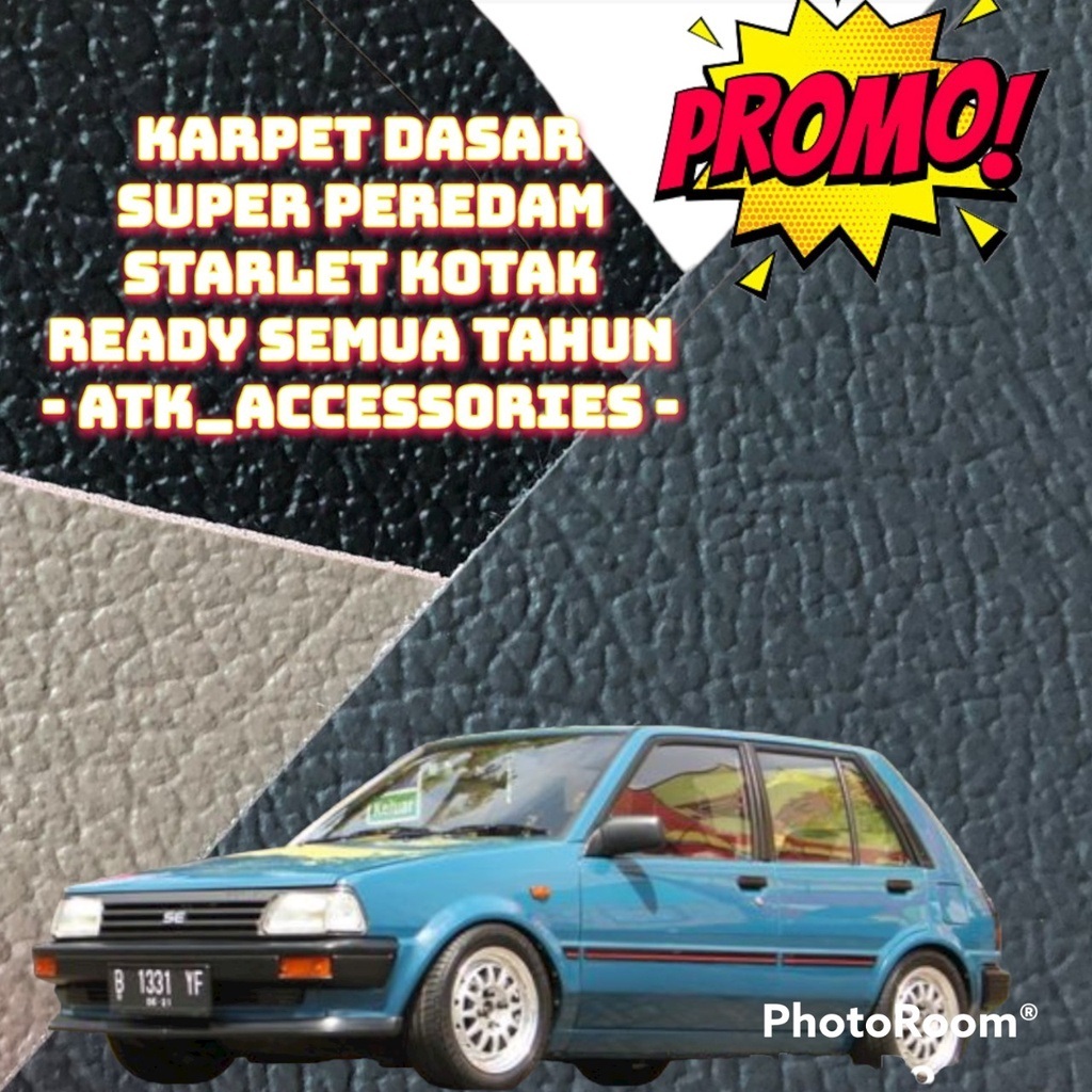 KARPET DASAR MOBIL STARLET KOTAK / STARLET KAPSUL - PEREDAM