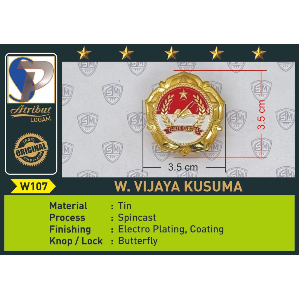 PIN BREVET WING VIJAYA KUSUMA