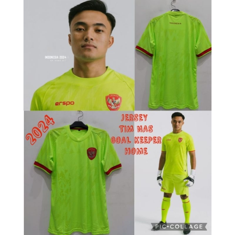 Jersey Timnas Indonesia GK Hijau Stabilo Jersey Timnas Indonesia Kiper 2024 Stabilo