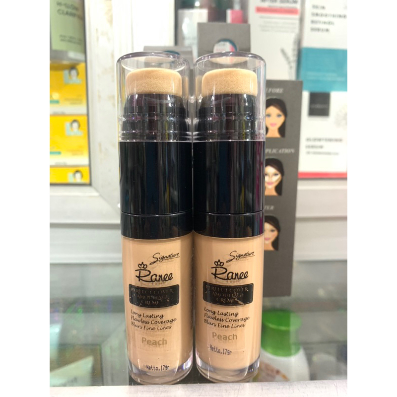 Alas bedak ranee perfect cover camouflage creme (peach ) || 17gram free spons || foundation wajah