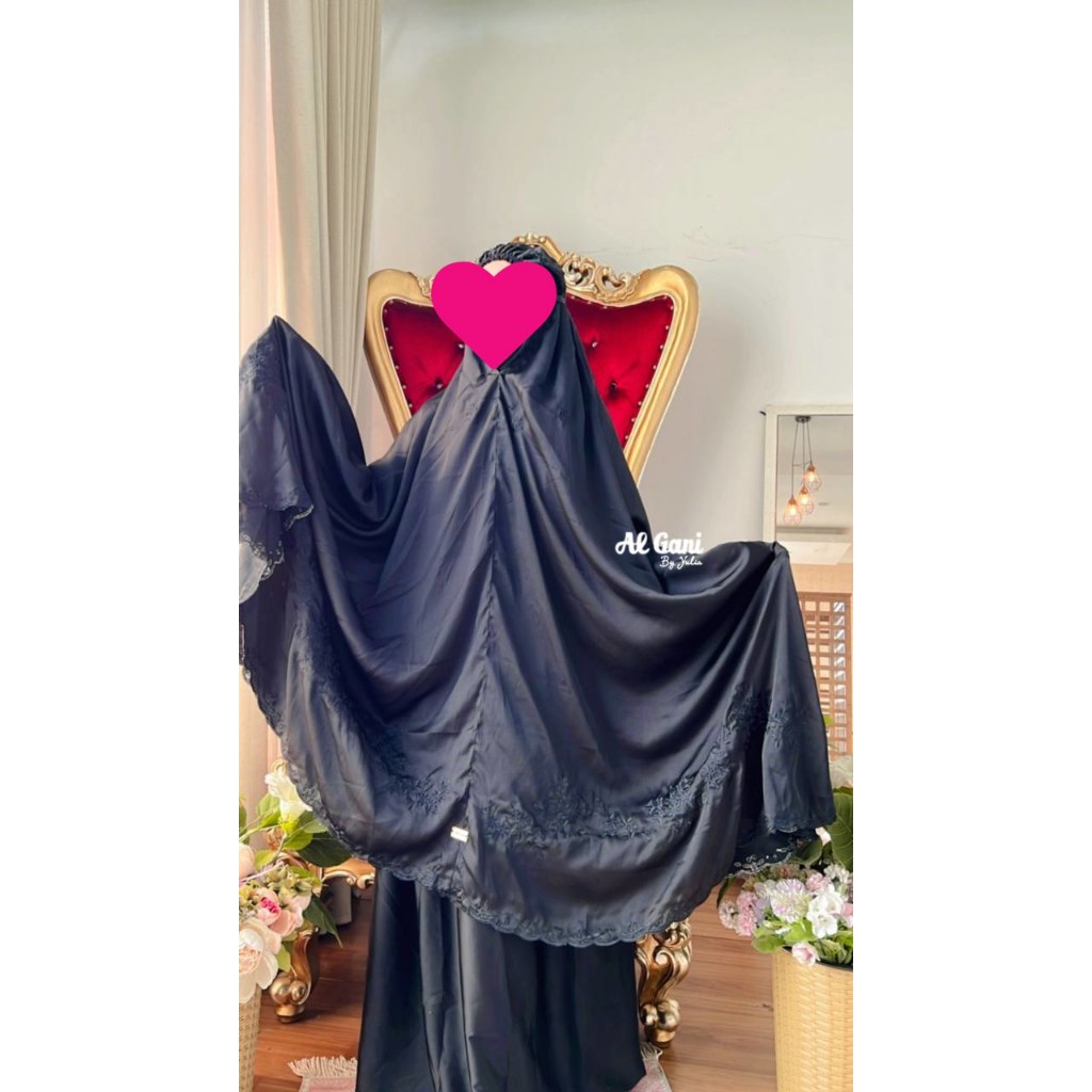Mukena Border Sultan Mini ALGANI by Yulia / Mukena Bordir / Mukena Mewah / Mukenah Premium / Al Gani