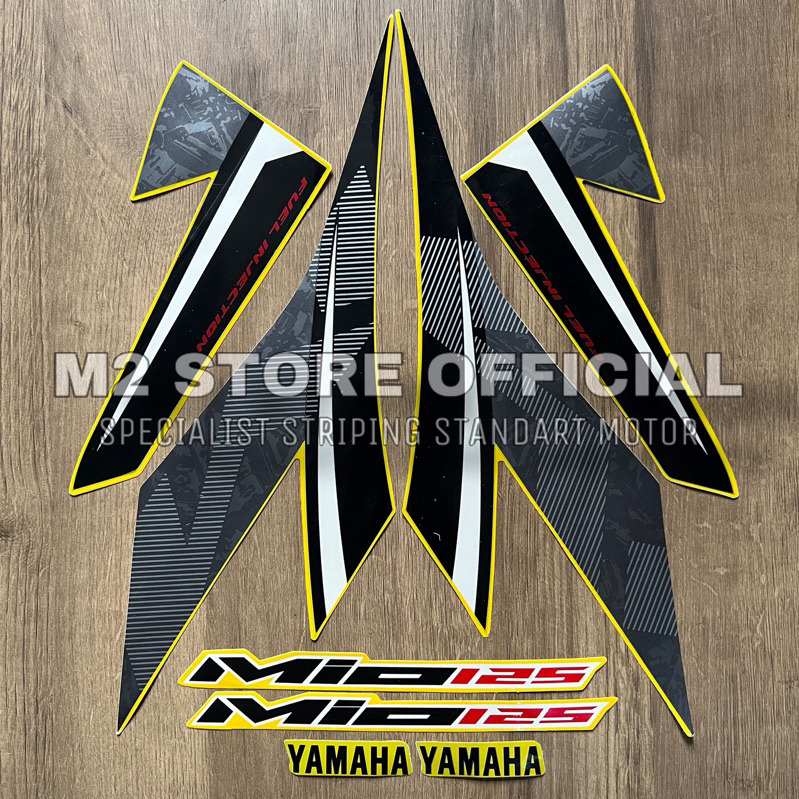 striping yamaha mio 125 mio m3 2018 kuning full stiker lis body polet MIO M3 standar terbaik m2store