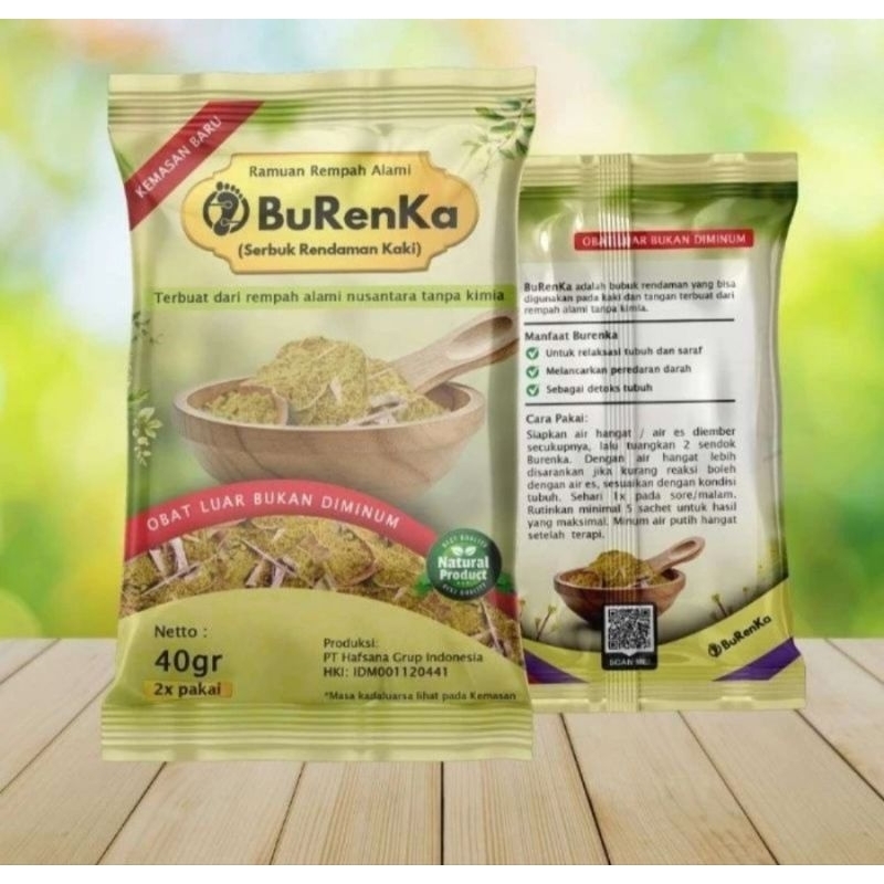 BURENKA BUBUK RENDAMAN KAKI SERBUK HERBAL RAMUAN ASLI ORIGINAL 40GR