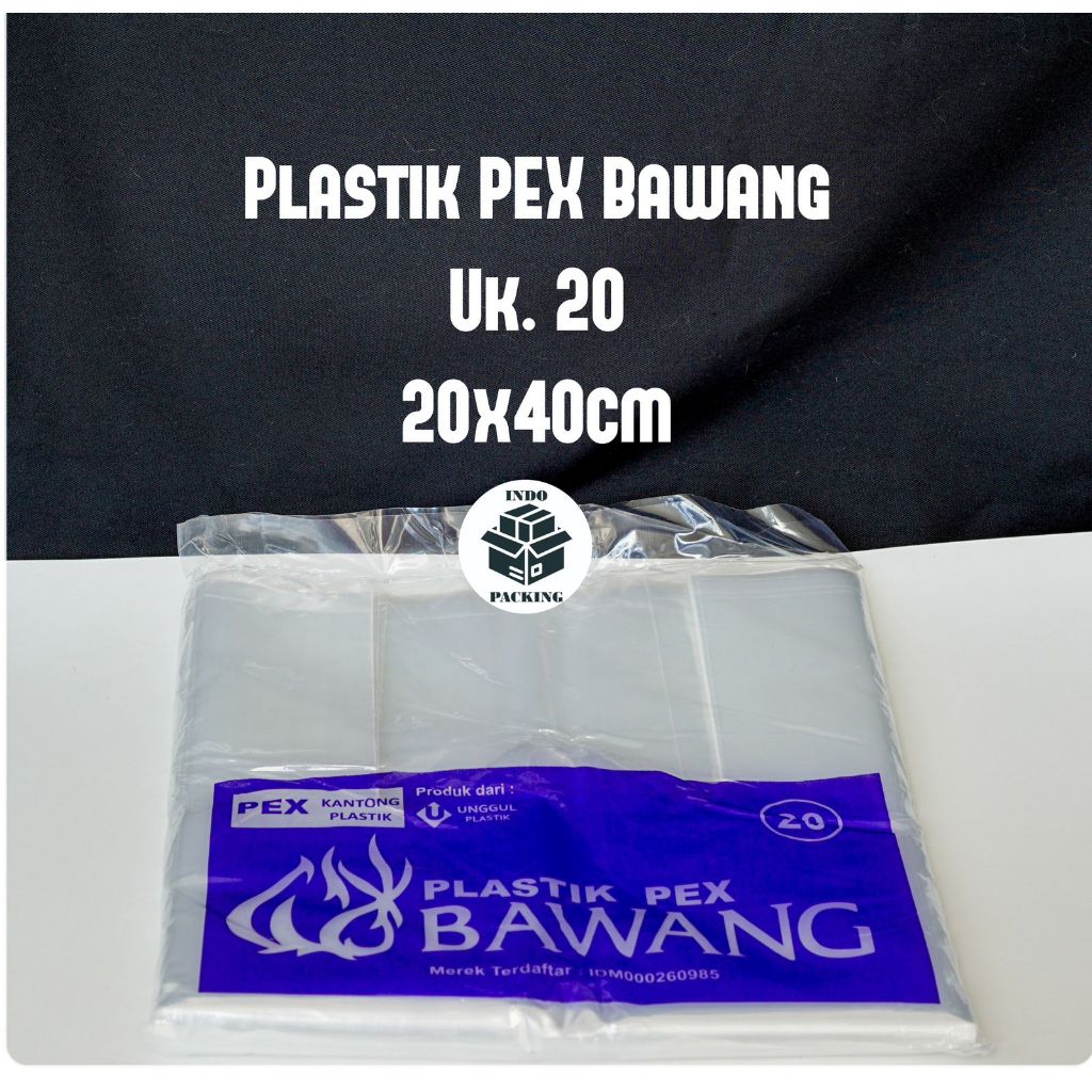 Plastik PEX Bawang 20 / 20x40cm / Kresek Bening Tebal Murah