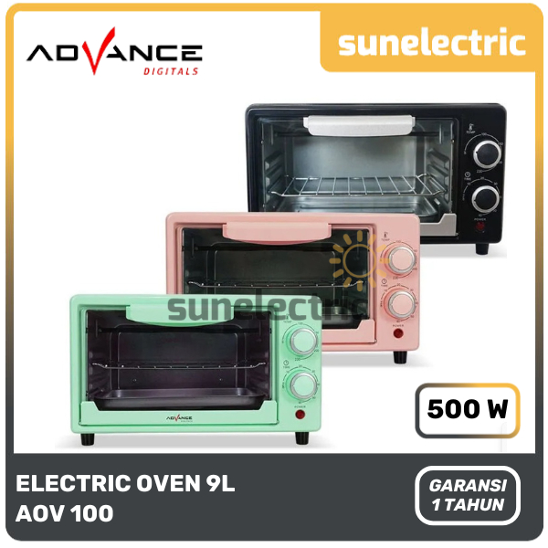 Advance AOV-100 / AOV-222 Oven Listrik Mini 9L / 15L 500 Watt Dengan Timer Hemat Listrik
