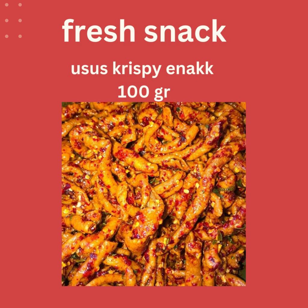 

(100GR ) USUS CRISPY PEDAS DAUN JERUK | SNACK LEZAT DEPOK