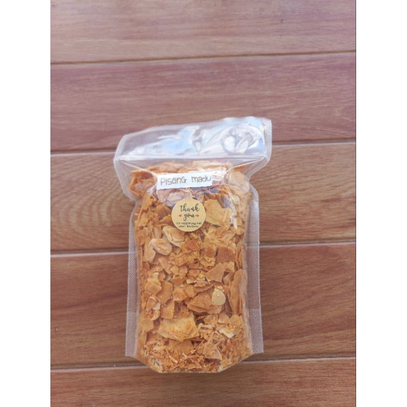 

Almond crespy rasa pisang madu versi remahan