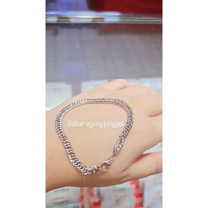 Gelang sisik naga simple 17k mas putih