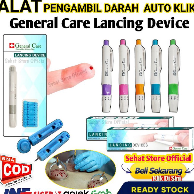 KODE PRODUK ASNP4843 Alat Pengambil Darah General Care Lancing Device Pen Bekam Auto Klik Pena Untuk