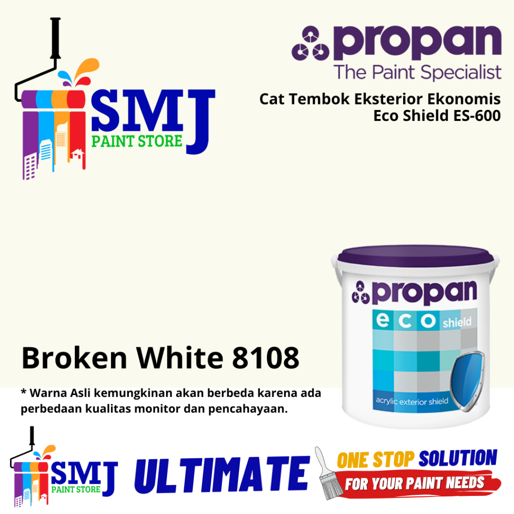 Cat Tembok Eksterior PROPAN ECOSHIELD ES-600 Broken White 8108 25kg