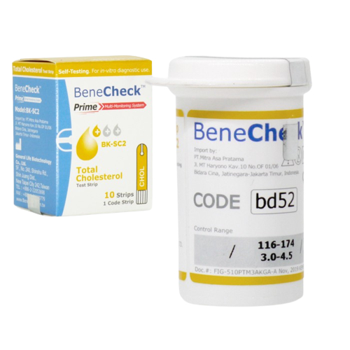 Strip Benecheck Prime Kolesterol / Strip Test BeneCheck Cholesterol