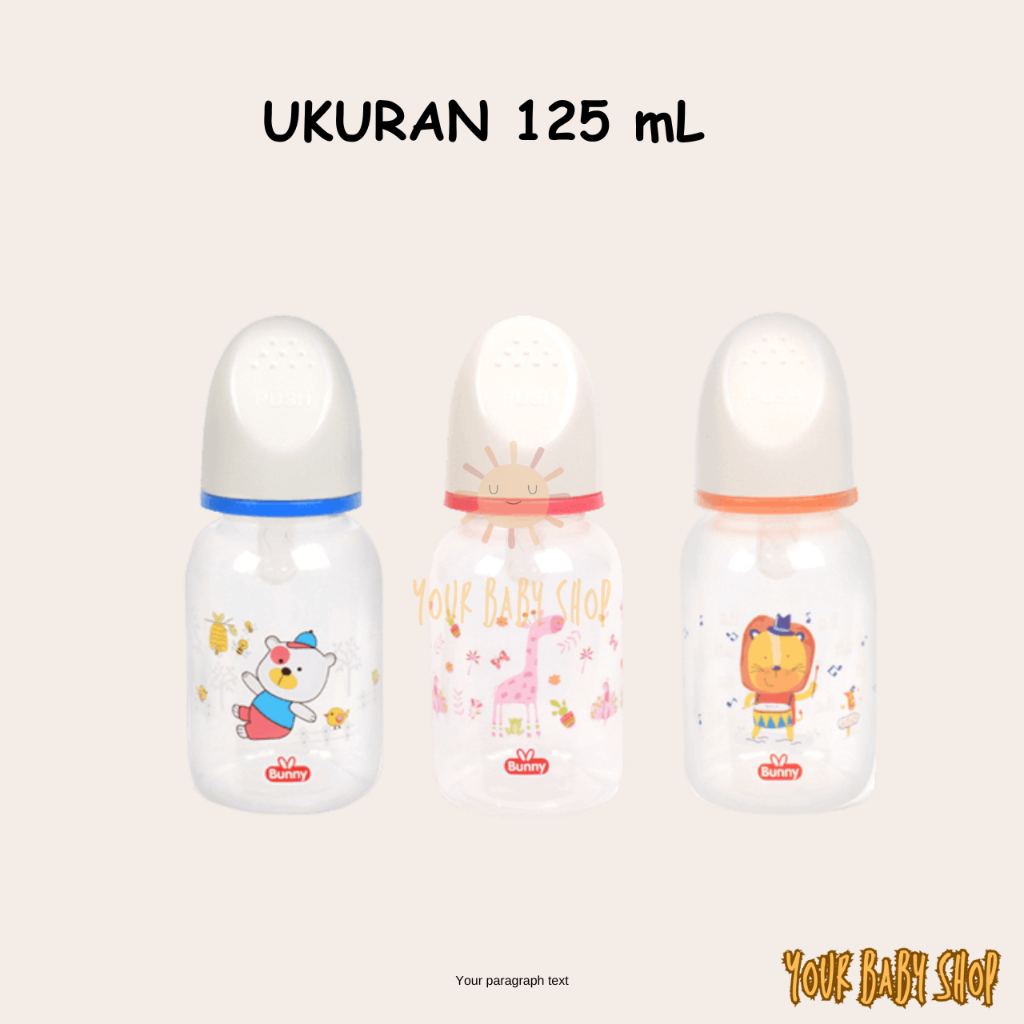 Unik Ybs Botol Dot Susu Asi Lusty Bunny Round Feeding Bottle Botol Minum Susu Bayi Anak