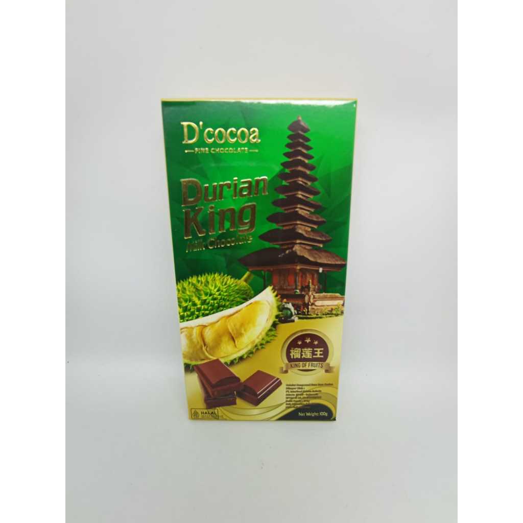 

Coklat D'Cocoa Durian King Milk Chocolate Oleh Oleh Khas Bali 100gr