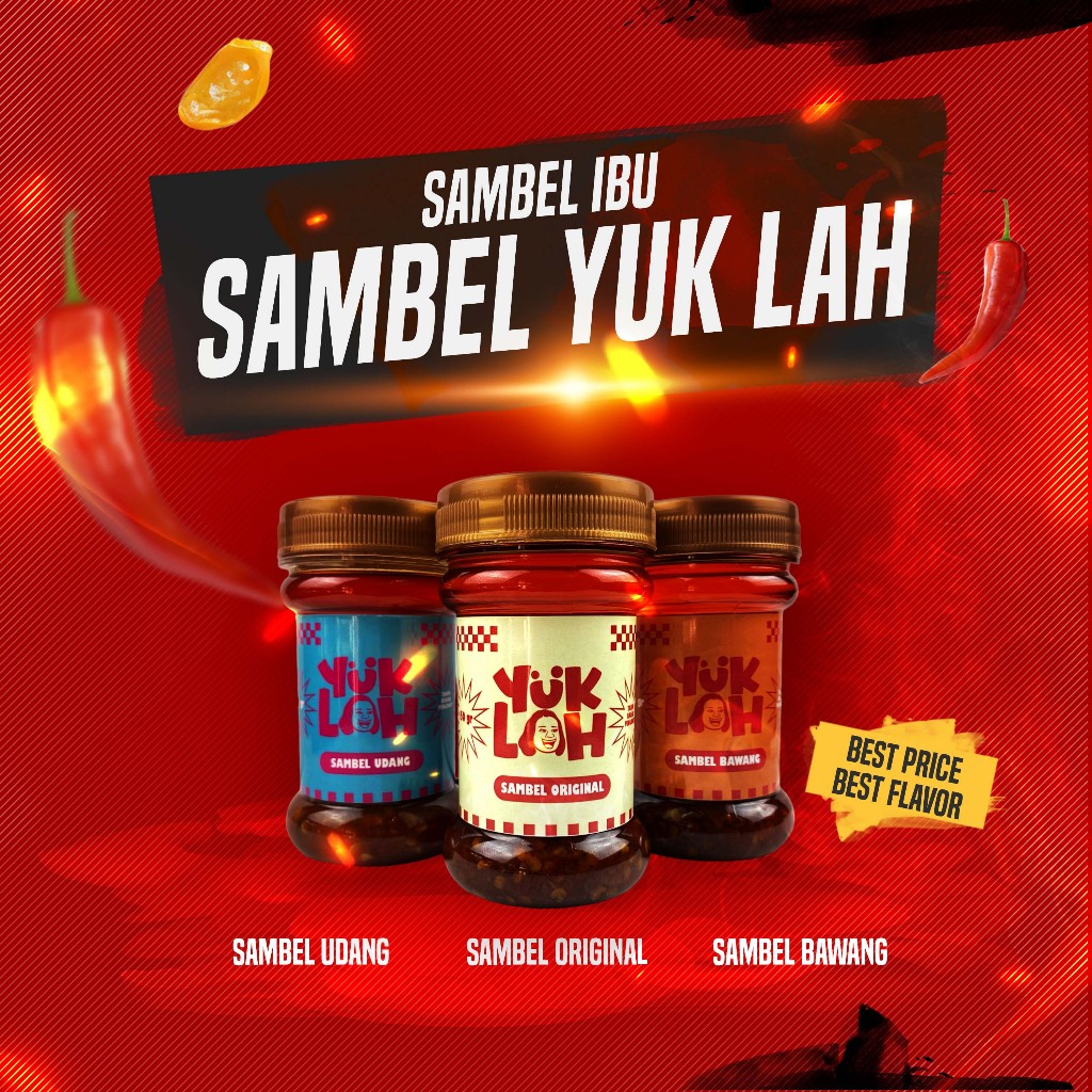 

Sambel - Sambel Bawang - Sambel Udang - Sambel Original- Sambel Bajak- Sambel Yuk Lah 150g