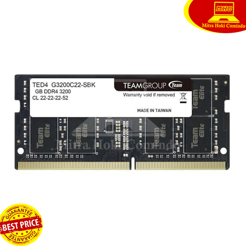 RAM LAPTOP DDR4 8GB 3200MHz TEAM Elite SODIMM DDR4 8GB 3200MHz