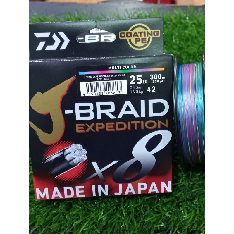 PE DAIWA J BRAID EXPEDITION X8 300M MULTICOLOUR MADE IN JAPAN NEW 2023 | SENAR PE | PE J BRAID