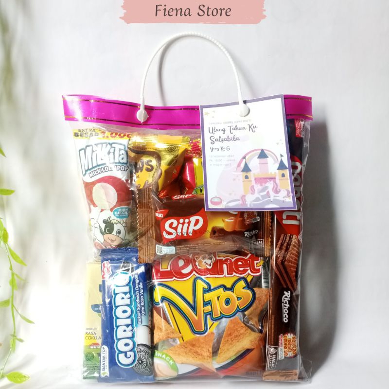 

Bingkisan/Paket Ulang Tahun Anak Murah/Hampers Ulang Tahun Anak/Souvenir Snack Ultah