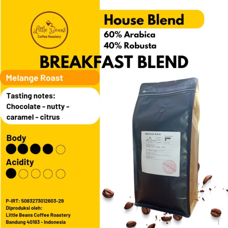 

Kopi Breakfast Blend 60:40 1kg/500gr/250gr Biji/Bubuk