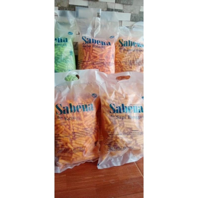 

SABENA STIK 360GR SNACK CEMILAN ENAK RASA BALADO JAGUNG BAKAR SAPI PANGGANG KEJU