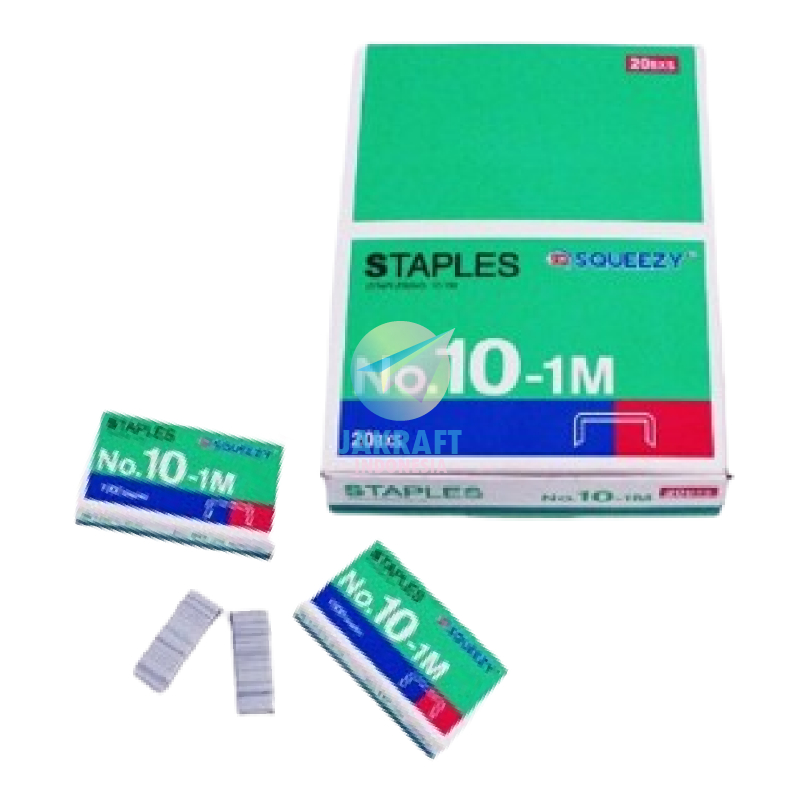 

(1 Box) GROSIR Staples Kecil Sedang SQUEEZY No.10-1M Refill Isi Stapler Hekter HD-10 / HD-10CL / HD-10PTL / HD-10D / HD-10MP Murah | BOX
