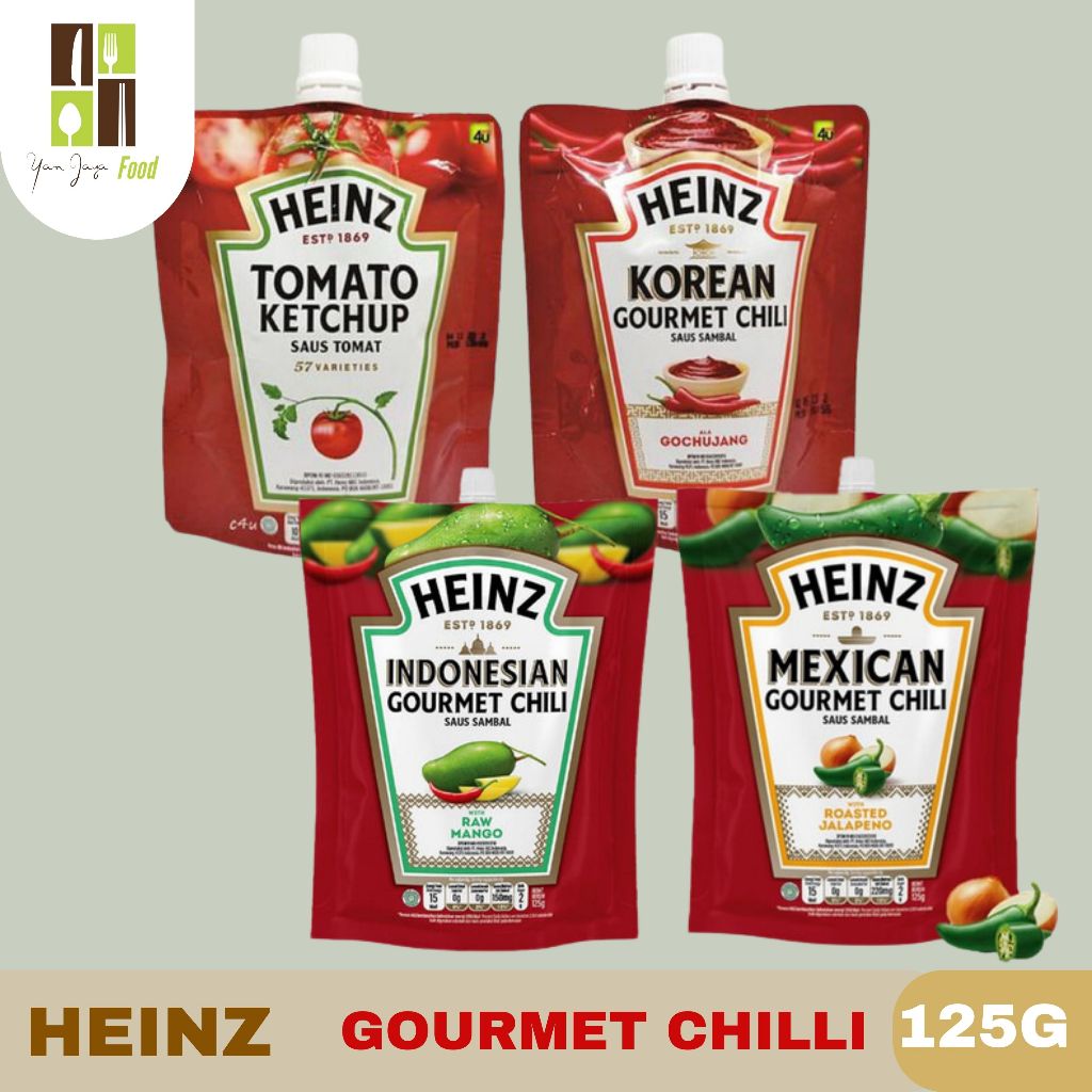 

Heinz Gourmet Chilli / Saus Sambal / Indonesian / Tomat / Mexican / Gochujang Kemasan 125g