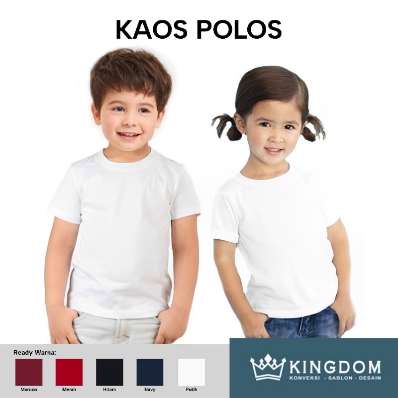 kaos polos anak cotton combed 28s