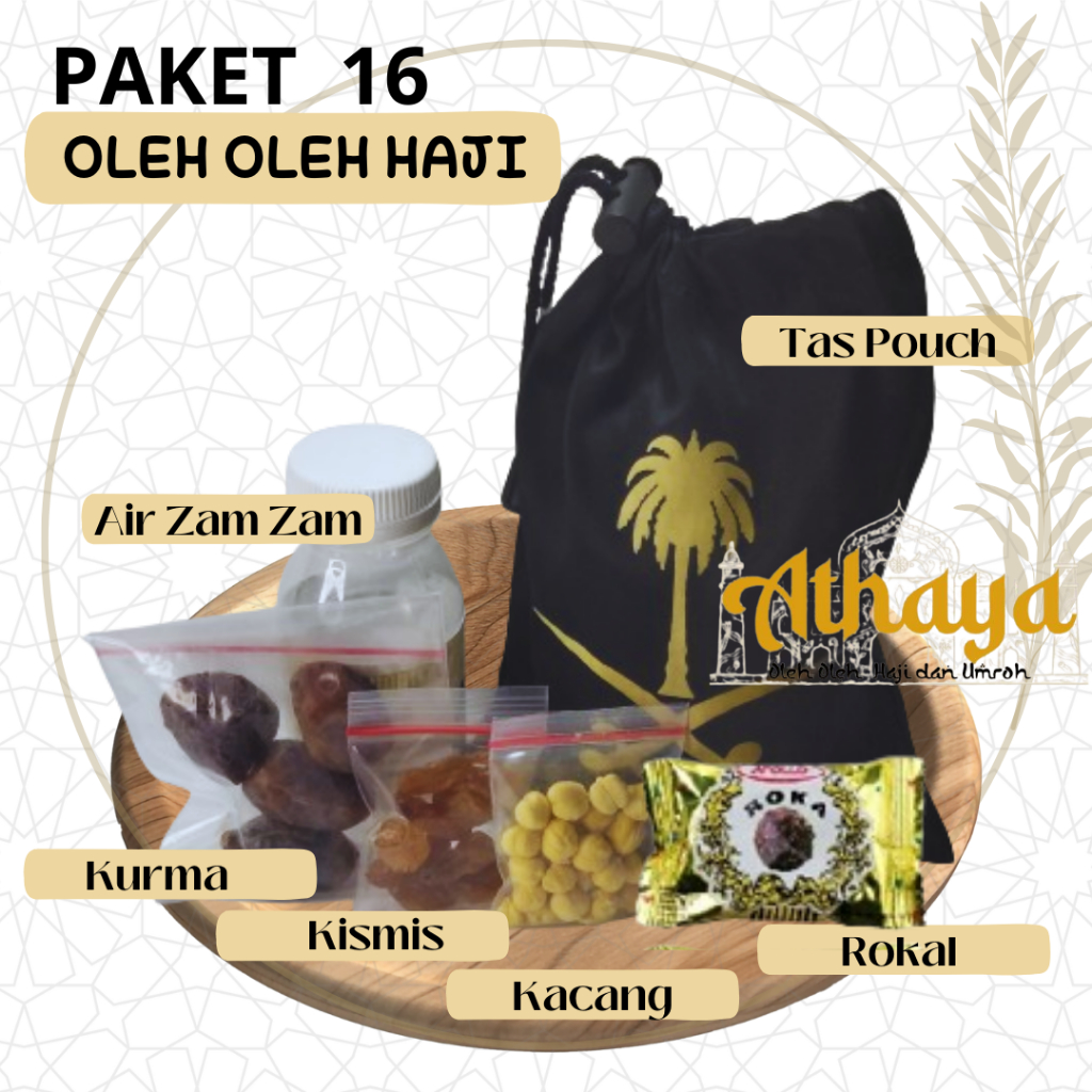 

Paket 16 Pouch Oleh-oleh haji dan umroh/Pasuhe+Roka