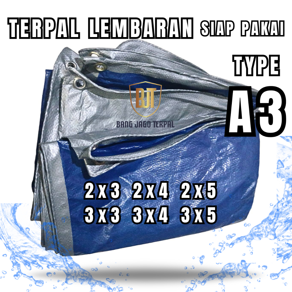 Terpal Plastik 3x4 4x6 2x3meter A3 Tutup Barang Tenda Truk Alas Berkemah Jemuran Padi Termurah