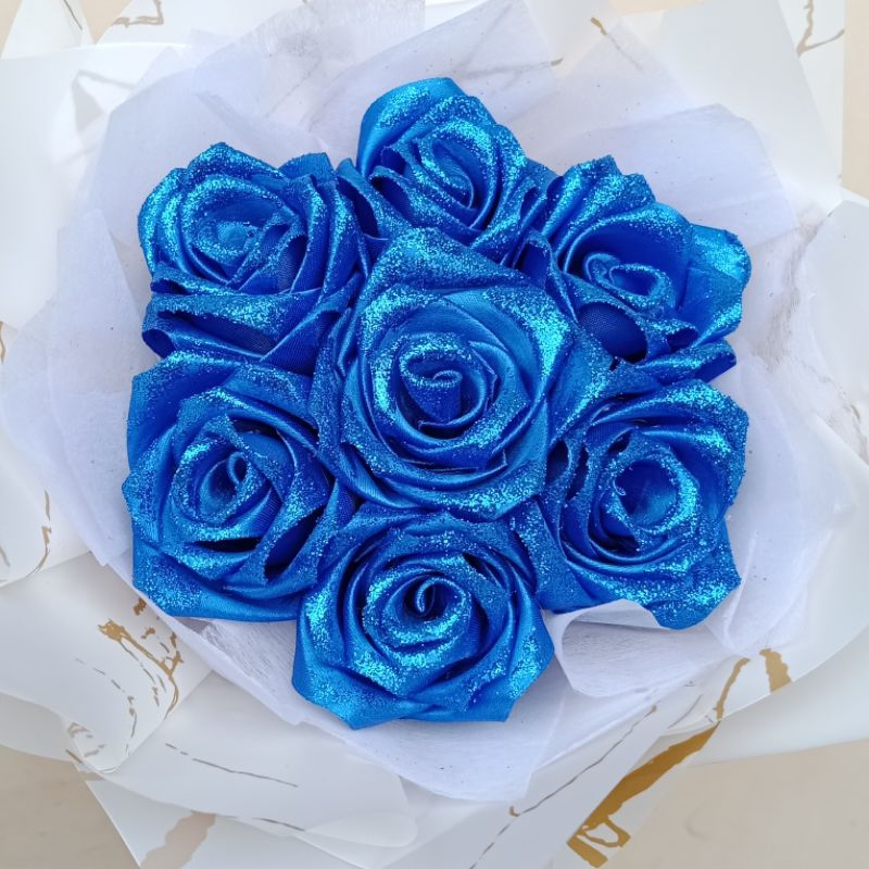 

Buket Pita Satin Biru/Buket Wisuda