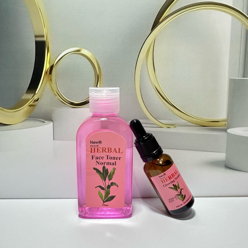Paket Toner + Serum Herbal Plus by, herlina indah ORIGINAL BPOM